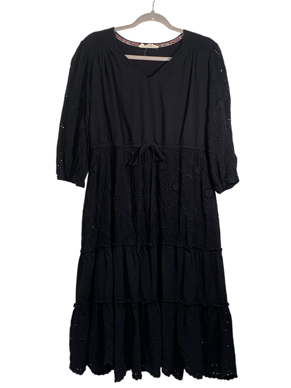 Nurture by Westbound Black Eyelet Boho Dress
